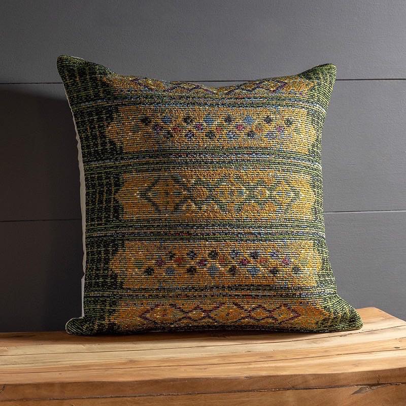 Indoor/ Outdoor Marina Tribal Stripe Pillow, 18